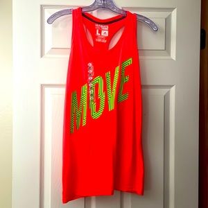 Adidas tank top. Fluorescent color, Move on front. Never worn. Smoke free home